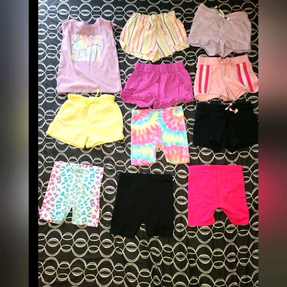 Toddler girl biker shorts bundle 2T